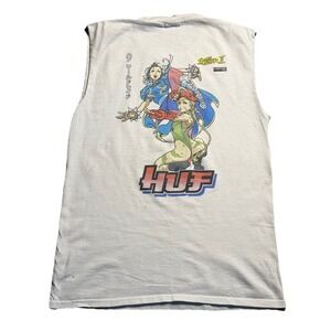 HUF Street Fighter II Tank Top Cammy Chun Li Graphic White Size S